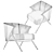 Elegant Velvet Armchair - 2 3D model small image 4