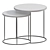 Golden Base Marble Nesting Tables 3D model small image 3