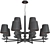 Elegant Aureola Pendant Chandelier 3D model small image 4