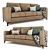 Luxurious HomeVance Casero Leather Sofa 3D model small image 2