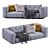 Flexform Grande Sofa: Elegant Comfort 3D model small image 2