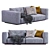 Flexform Grande Sofa: Elegant Comfort 3D model small image 3