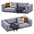 Flexform Grande Sofa: Elegant Comfort 3D model small image 6
