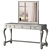 Coralayne Dressing Table with Mirror 3D model small image 1