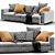 Contemporary Two-Seater Sofa by Molteni & C 3D model small image 3