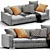 Contemporary Two-Seater Sofa by Molteni & C 3D model small image 4