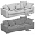 Contemporary Two-Seater Sofa by Molteni & C 3D model small image 5