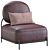 Luxury Leather Armchair: Pawai 3D model small image 1