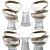 Modern Elegance: Platner Dining Set 3D model small image 1