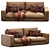 Luxurious Molteni & C Leather Reversi Sofa 3D model small image 1