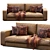 Luxurious Molteni & C Leather Reversi Sofa 3D model small image 2