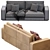 Luxurious Molteni & C Leather Reversi Sofa 3D model small image 5