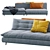 Modern Bonaldo AVARIT Sofa 3D model small image 6