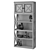 Tyler Creek Shelving Unit - Stylish and Functional 3D model small image 2
