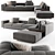 Luxurious Minotti Freeman Duvet Sofa 3D model small image 1