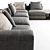 Luxurious Minotti Freeman Duvet Sofa 3D model small image 5