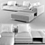 Luxurious Minotti Freeman Duvet Sofa 3D model small image 7