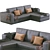Luxury Alhambra Leather Sofa 3D model small image 2