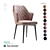 Velvet Armchair Hunt in Ash Beige 3D model small image 1