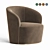 Ritz Swoon Armchair: Elegant & Luxurious 3D model small image 1