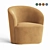 Ritz Swoon Armchair: Elegant & Luxurious 3D model small image 2