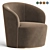 Ritz Swoon Armchair: Elegant & Luxurious 3D model small image 6