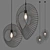 Contemporary Star Wire Pendant Lights 3D model small image 1