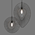 Contemporary Star Wire Pendant Lights 3D model small image 2