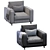 Reversi Armchair: Sleek and Stylish 3D model small image 5