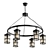 Lakehouse Outdoor Chandelier: Rustic Elegance for Your Outdoors! 3D model small image 1