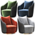 Audrey M Modern Armchair 3D model small image 2