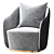 Audrey M Modern Armchair 3D model small image 3