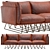 Grazia & Co Millipede Sofa: Australian Crafted Steel Frame 3D model small image 2