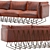 Grazia & Co Millipede Sofa: Australian Crafted Steel Frame 3D model small image 3