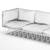 Grazia & Co Millipede Sofa: Australian Crafted Steel Frame 3D model small image 5