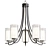 Elegant Sand Coal Chandelier 3D model small image 1