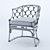 Coastal Coraline Rattan Dining Chair 3D model small image 5