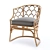 Coastal Coraline Rattan Dining Chair 3D model small image 7