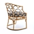 Coastal Coraline Rattan Dining Chair 3D model small image 9