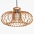 Boho Rattan Pendant Light 3D model small image 1