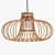 Boho Rattan Pendant Light 3D model small image 2