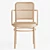 Natural Beechwood Armchair: Timeless Elegance 3D model small image 2