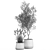 Exquisite Greenery Collection: Metal Potted Plant Ensemble 3D model small image 7