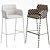 Elegant Velvet Grey Harriet Bar Stool 3D model small image 2