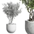 Modern Outdoor Plant Concrete Vase 3D model small image 1