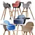 Versatile Ovo High Chair - Stylish and Practical 3D model small image 3