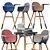 Versatile Ovo High Chair - Stylish and Practical 3D model small image 4