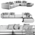 Harry Modular Sofa - Stylish and Versatile Home Furniture 3D model small image 2