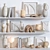 Shelf Decor Set: Vases, Relief, Lamp 3D model small image 2