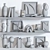 Shelf Decor Set: Vases, Relief, Lamp 3D model small image 6